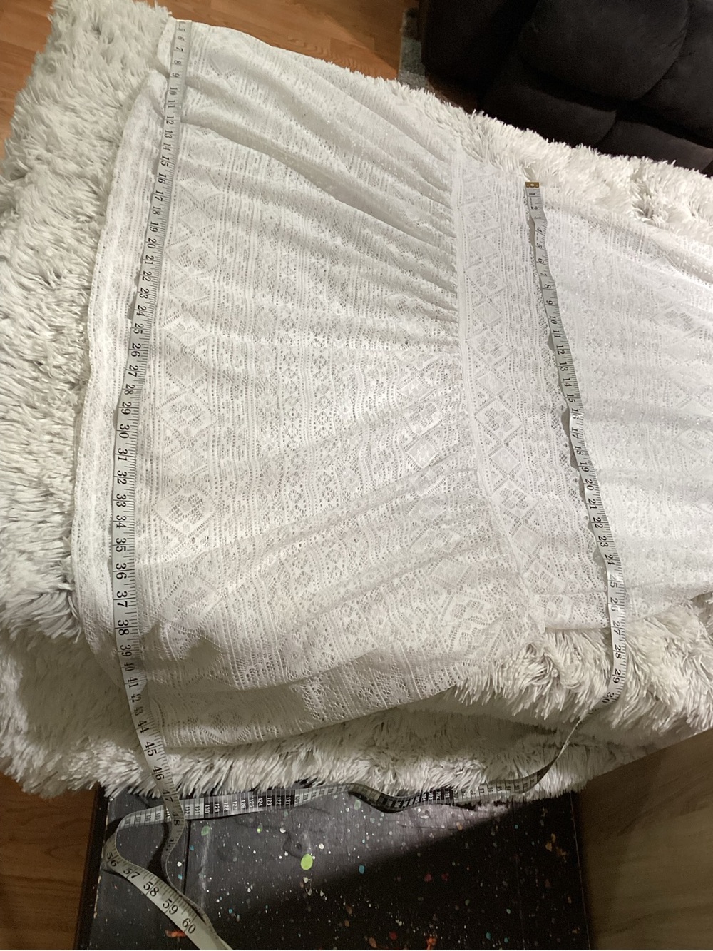Maurices White Lace Maxi Dress with attached mini skirt underneath - Size 2 - Picture 7 of 13